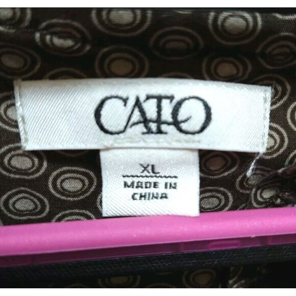 CATO WOMANS XL DARK BROWN SOFT 2 BUTTON JEAN JACKET BLAZER STYLE ACADEMIA CHIC - Picture 6 of 12